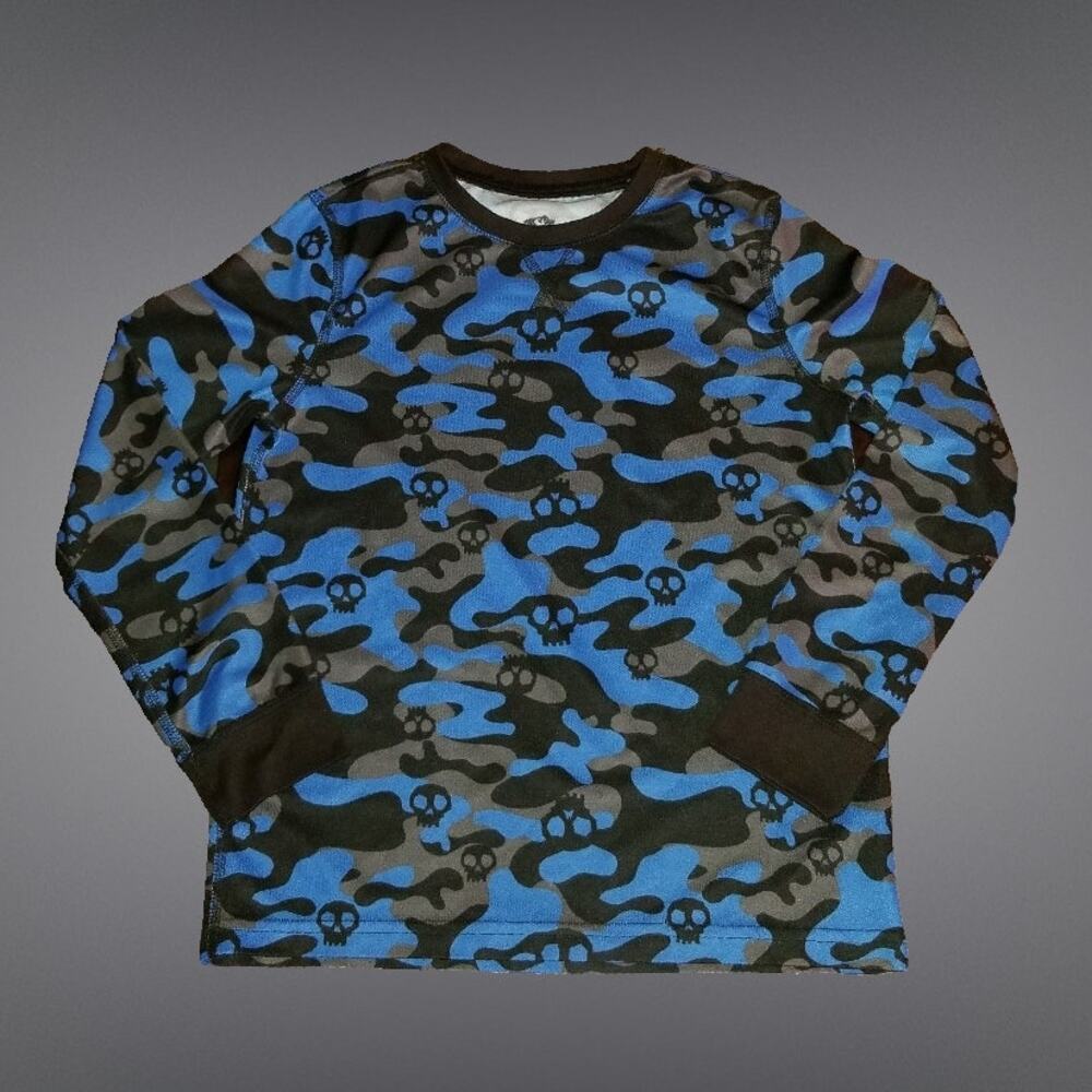 Boys Core Performance Camo & Skulls Thermal Long Sleeve Quick Dry Shirt 10/12